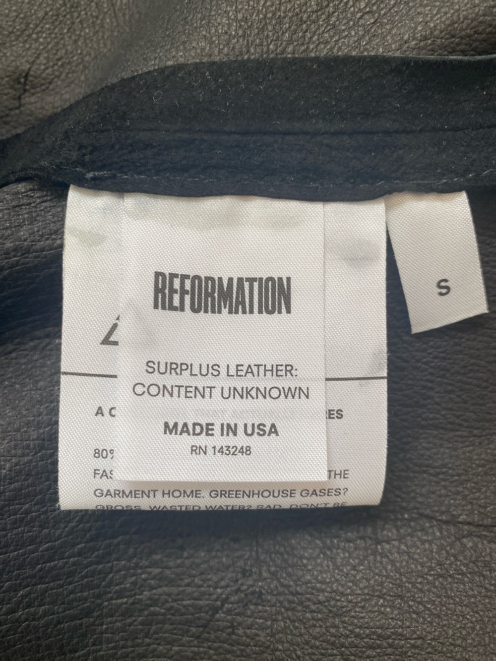 Reformation Fringe Suede Leather Jacket Black Western Boho Women’s S - Picture 10 of 13